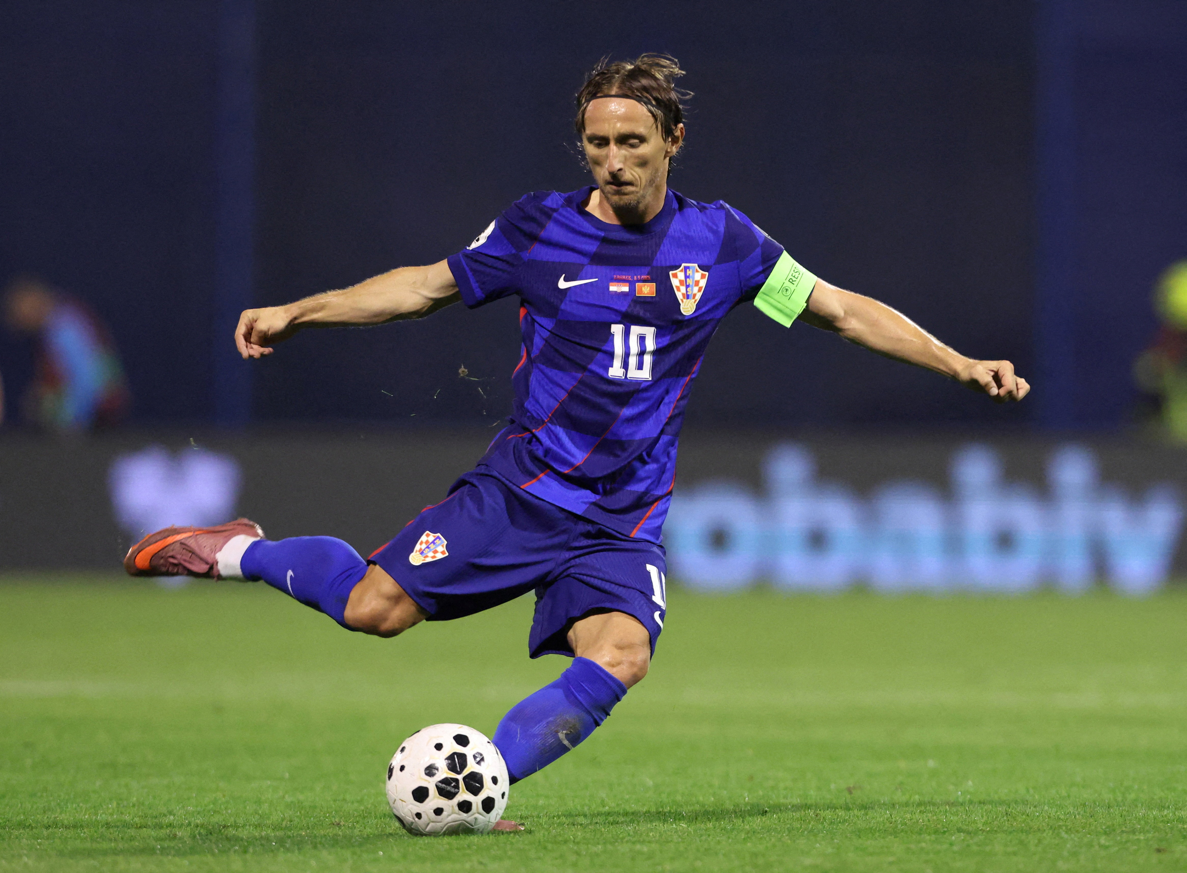 FILE PHOTO: Soccer Football - World Cup - UEFA Qualifiers - Group L - Croatia v Montenegro - Stadion Maksimir, Zagreb, Croatia - September 8, 2025 Croatia's Luka Modric in action REUTERS/Antonio Bronic/File Photo
