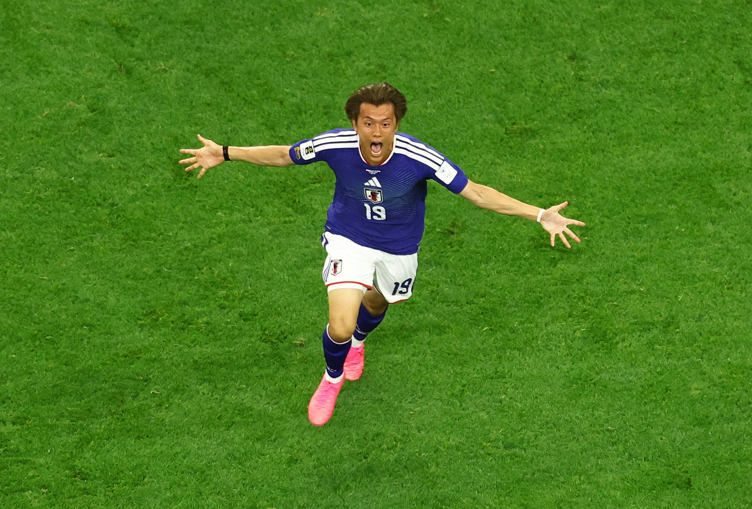 Koki Ogawa reacts.
