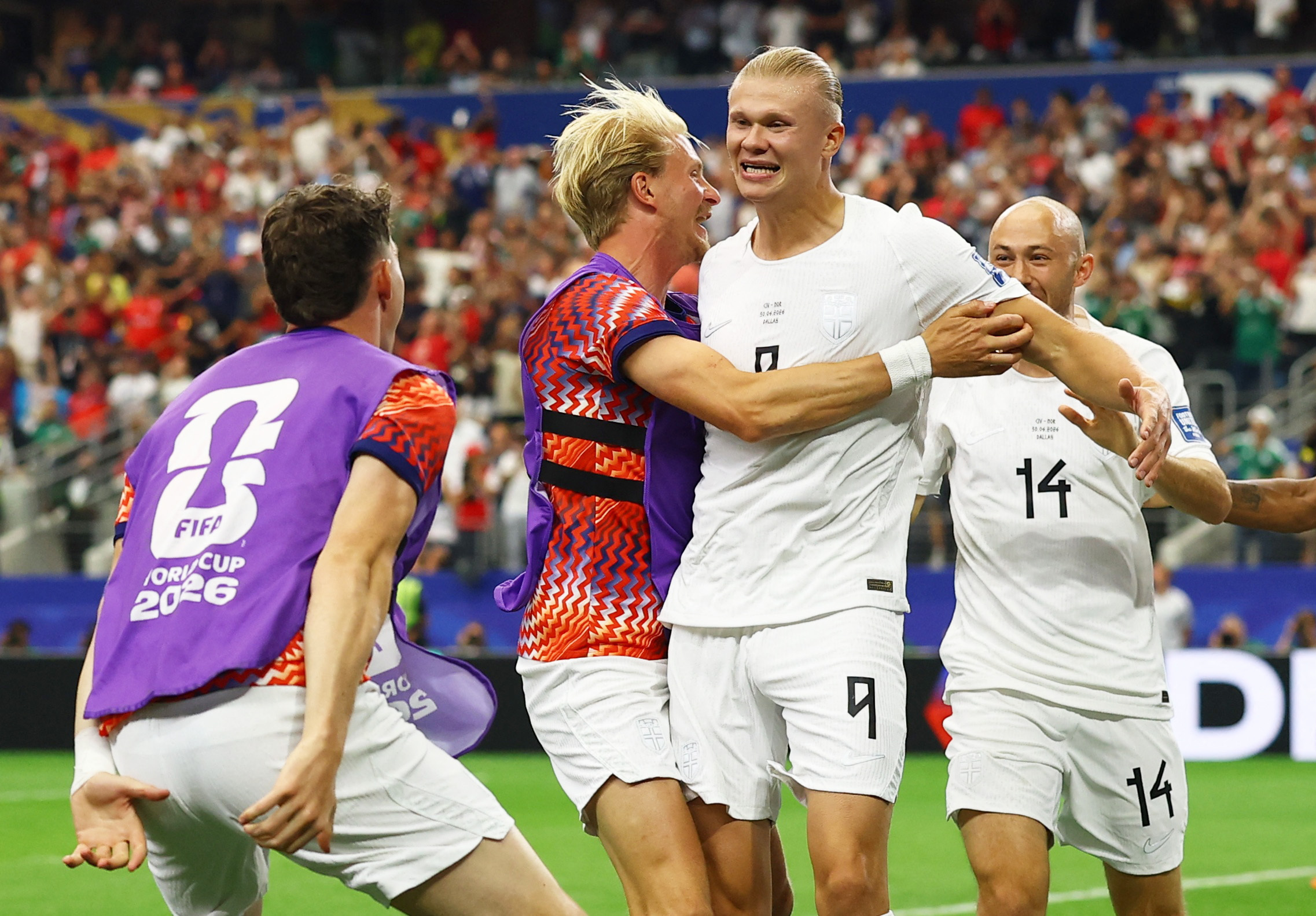 Erling Haaland celebrates