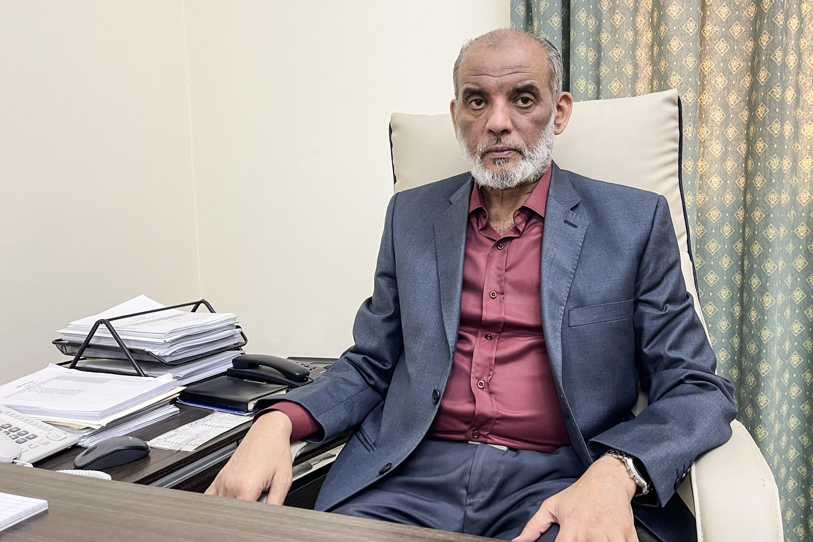 Hossam Badran, a member of the Hamas Political Bureau, spoke exclusively to Al Jazeera about the group's vision for a long-term Hudna in Gaza. [Mohammad Mansour/Al Jazeera]