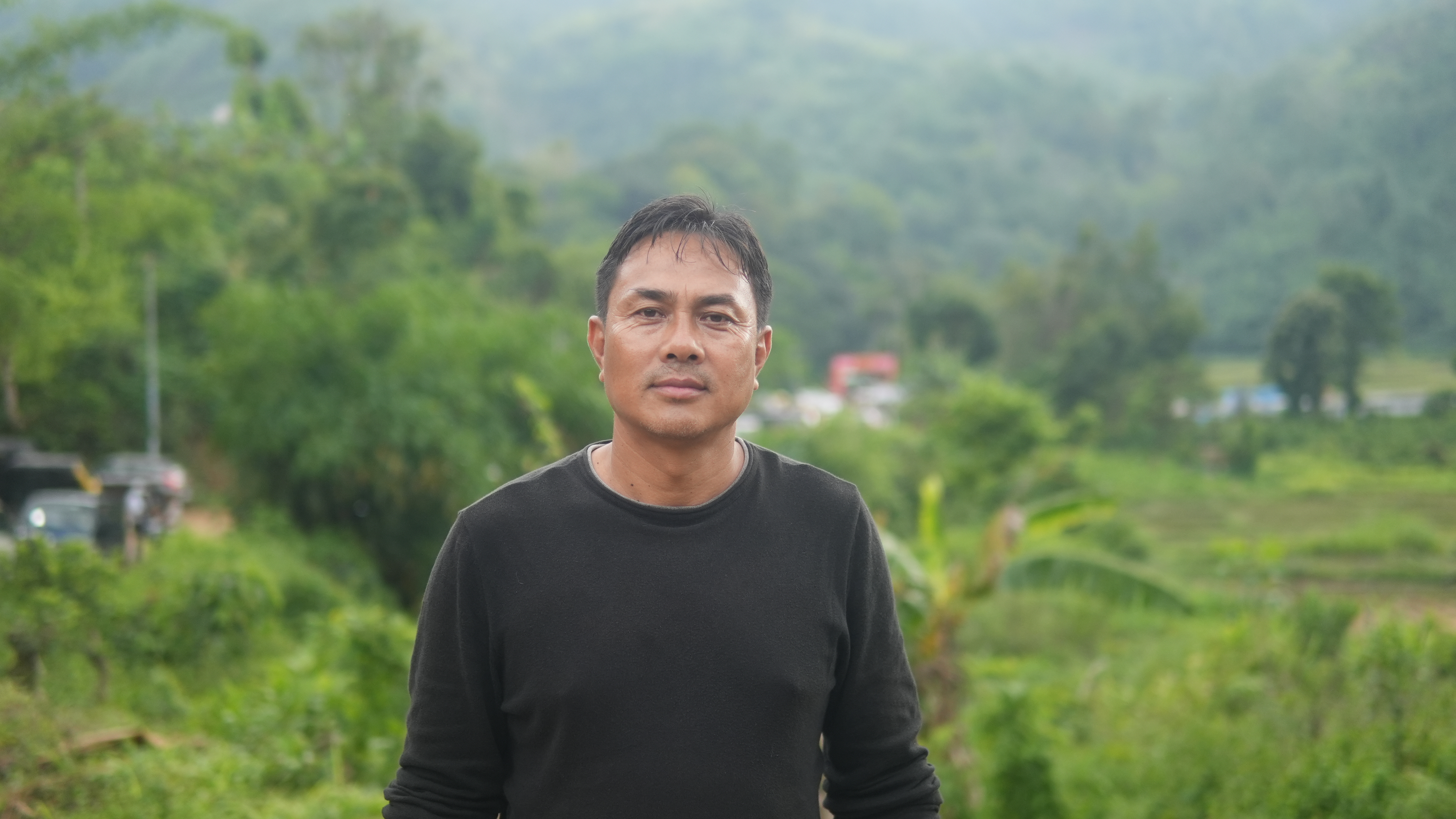 Evansis Jones Myrthong, village chief of Saiden in India's Meghalaya state