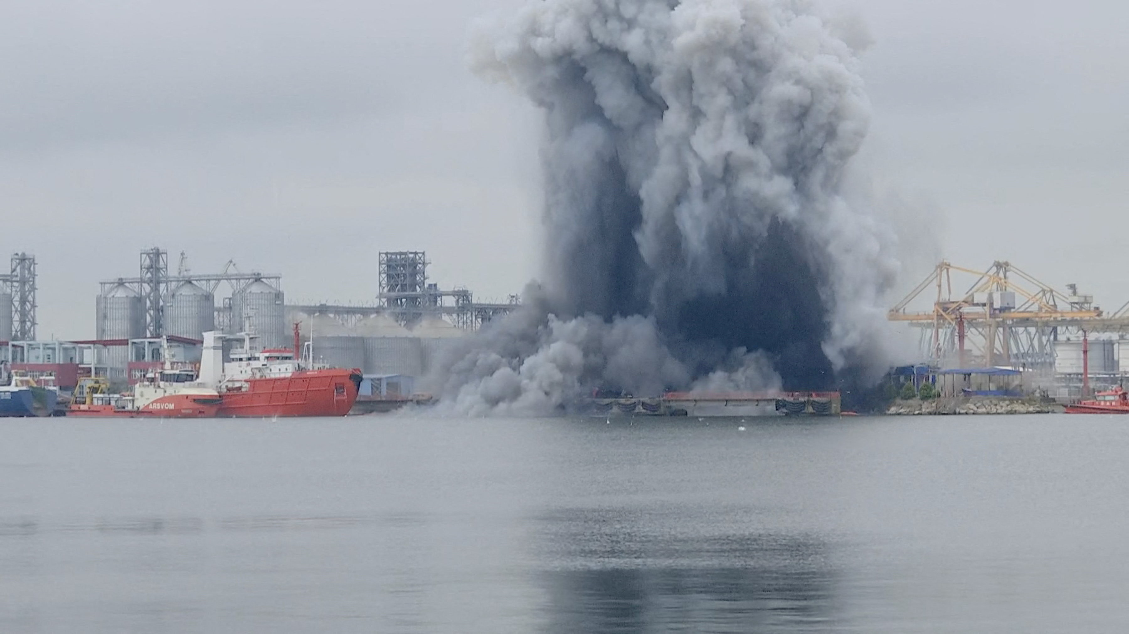 Ukrainian marine drone explodes at Romanian port