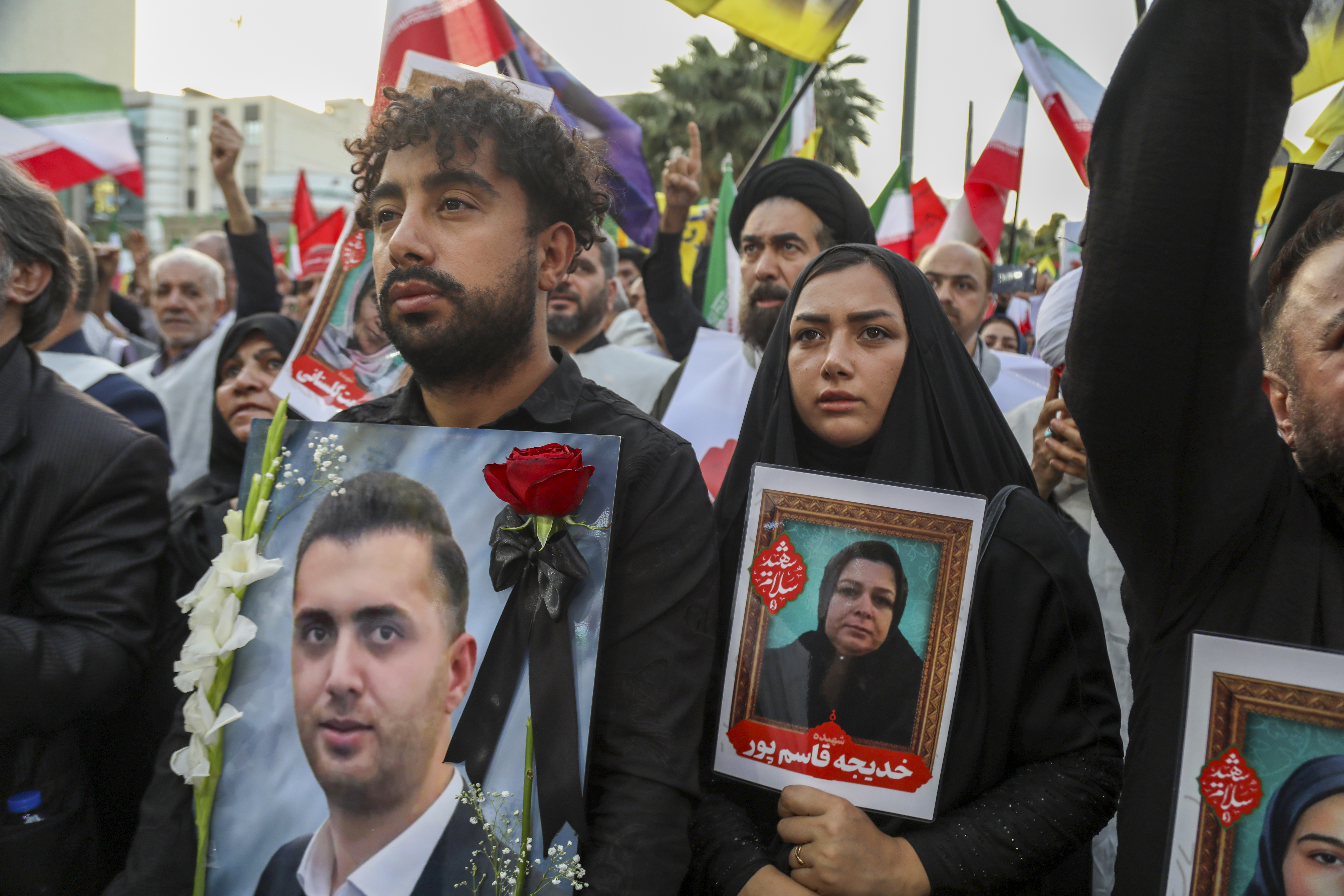 TEHRAN, IRAN - JUNE 12: People from Tehran province gather in support and allegiance to Iranian Supreme Leader Mojtaba Khamenei on June 12, 2026 at Palestine Square in Tehran, Iran. (Photo by Majid Saeedi/Getty Images)