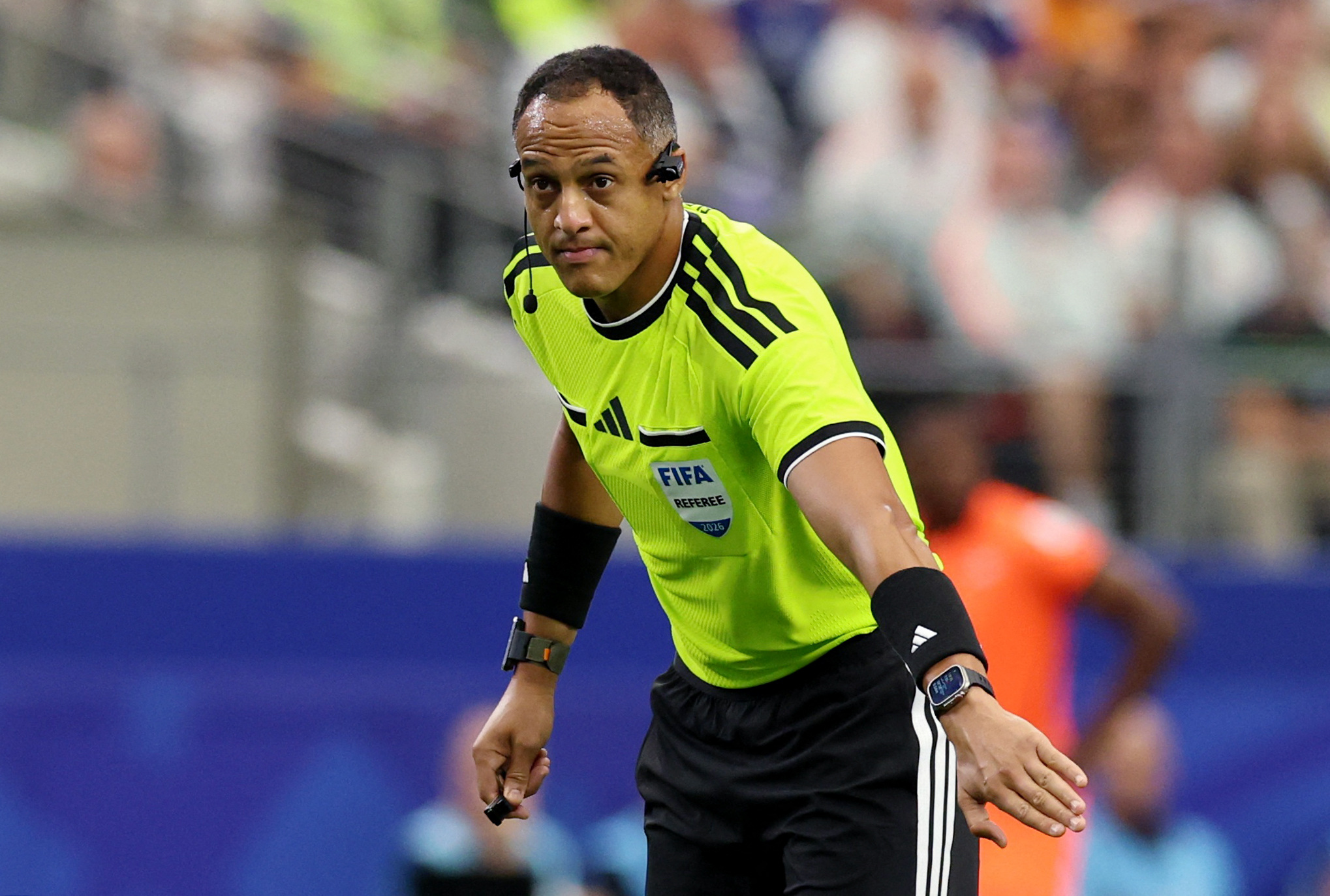 Soccer Football - FIFA World Cup 2026 - Group F - Netherlands v Japan - Dallas Stadium, Arlington, Texas, U.S. - June 14, 2026 Referee Ismail Elfath IMAGN IMAGES via Reuters/Tim Heitman