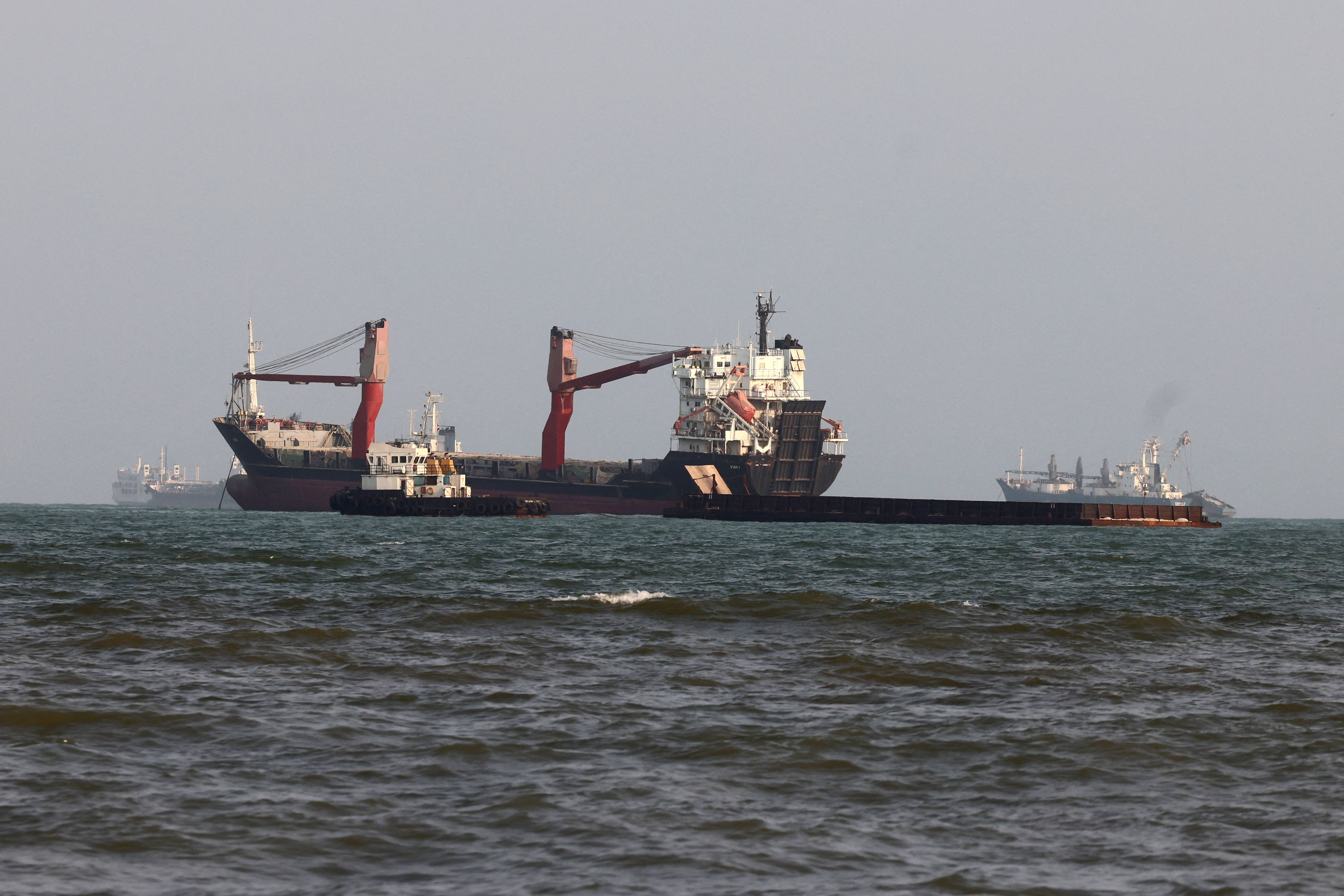 Boats on water.