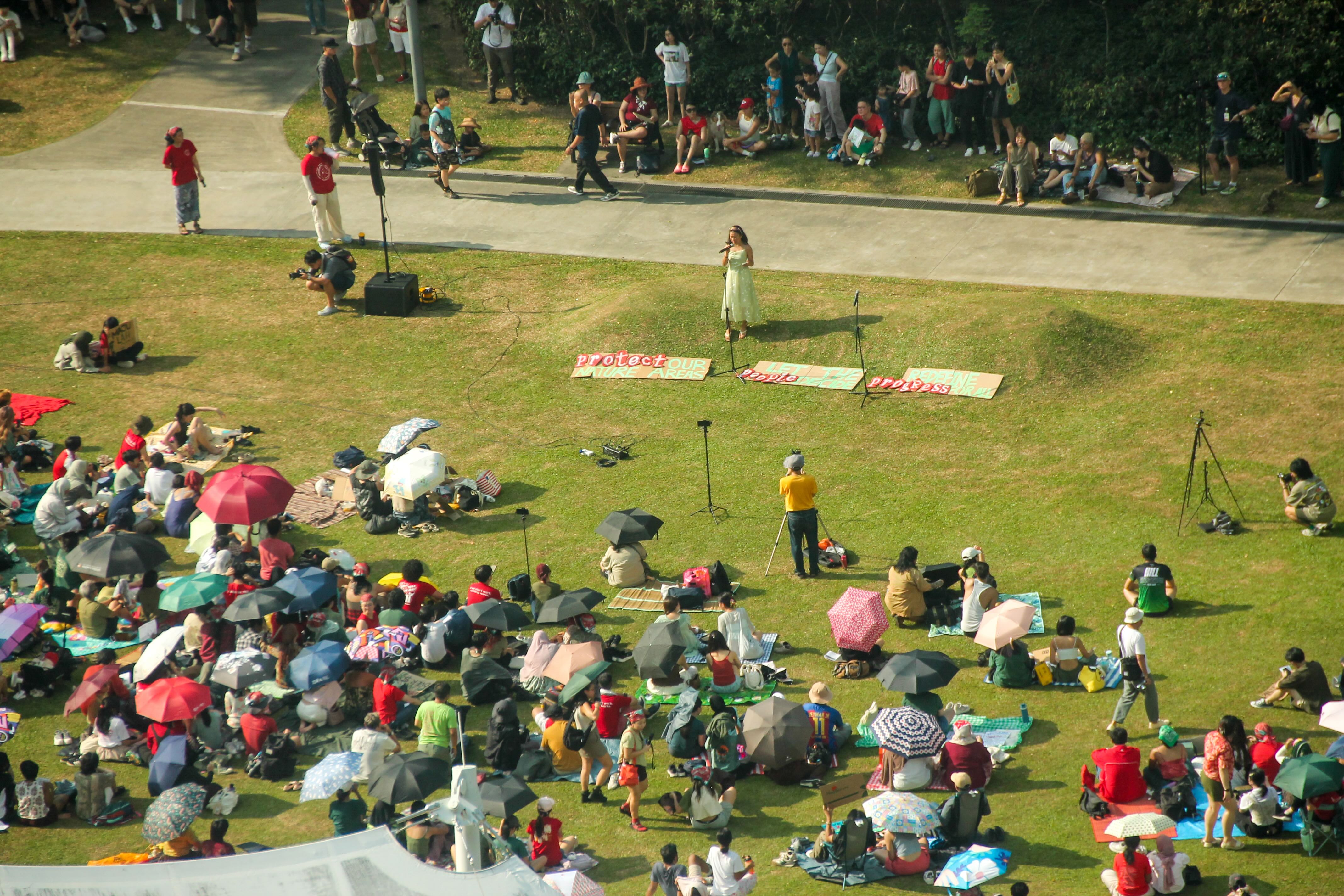 More than 2,000 people attended the green rally held at Speakers' Corner in Hong Lim Park on 16 August, its organisers say. Photo: Ada Cheong