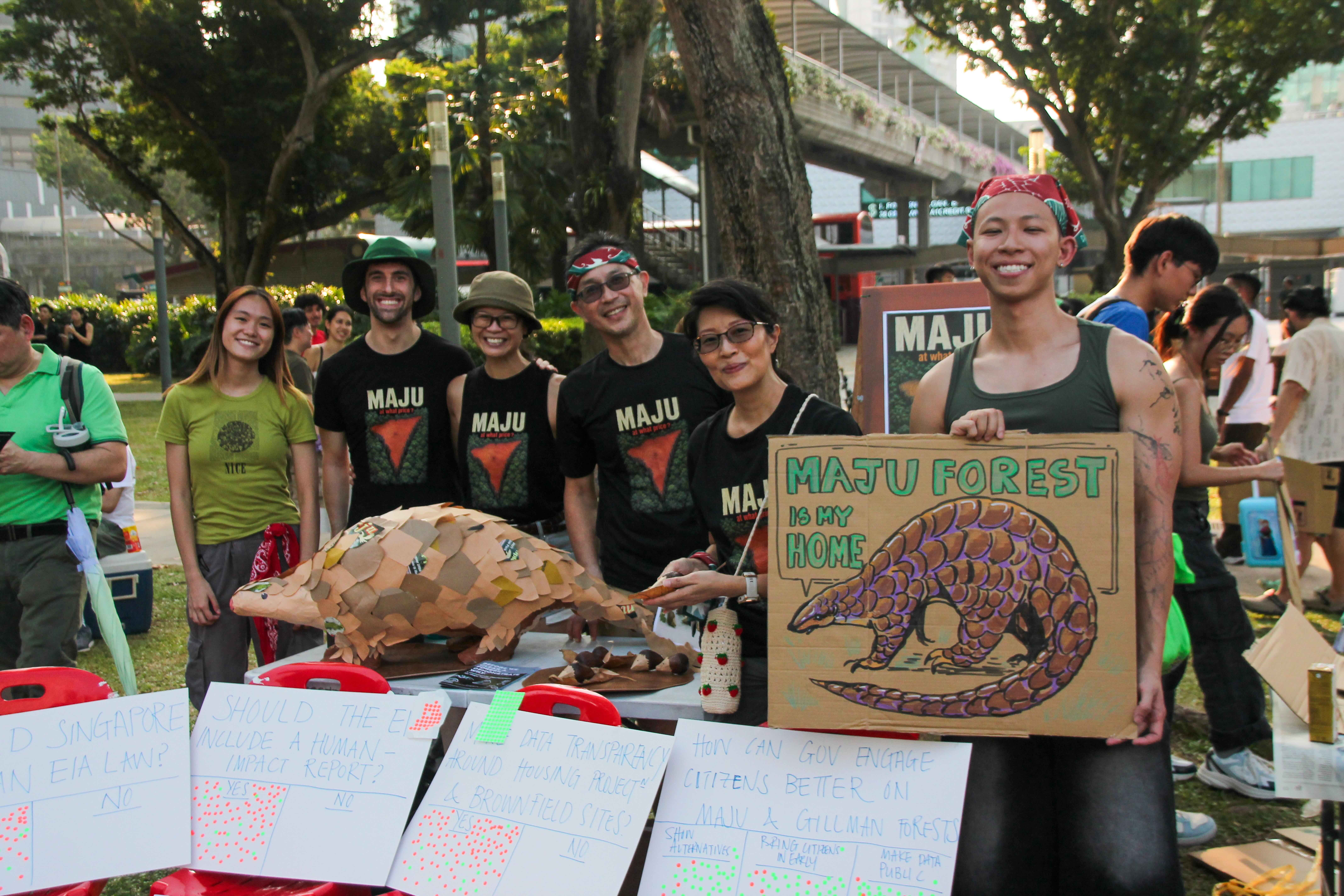 Sunset Way residents show solidarity, advocating for the protection of the forest and its inhabitants, including the Sunda pangolin. Photo: Ada Cheong