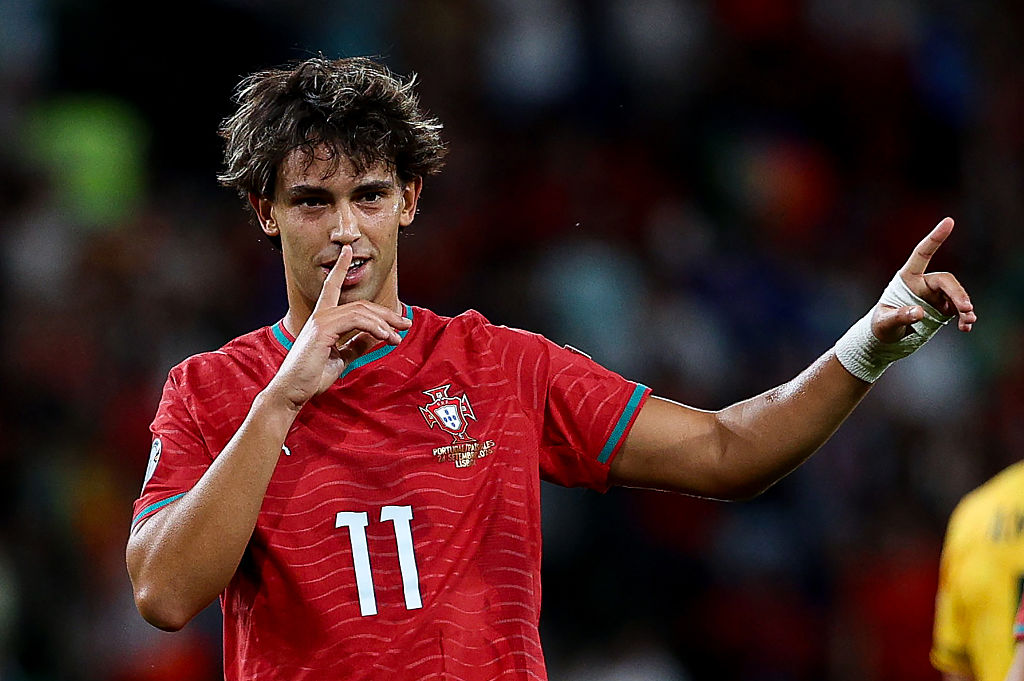 João Felix of Portugal celebrates his goal, during the UEFA Nations League 2026/27 group phase match between Portugal and Wales