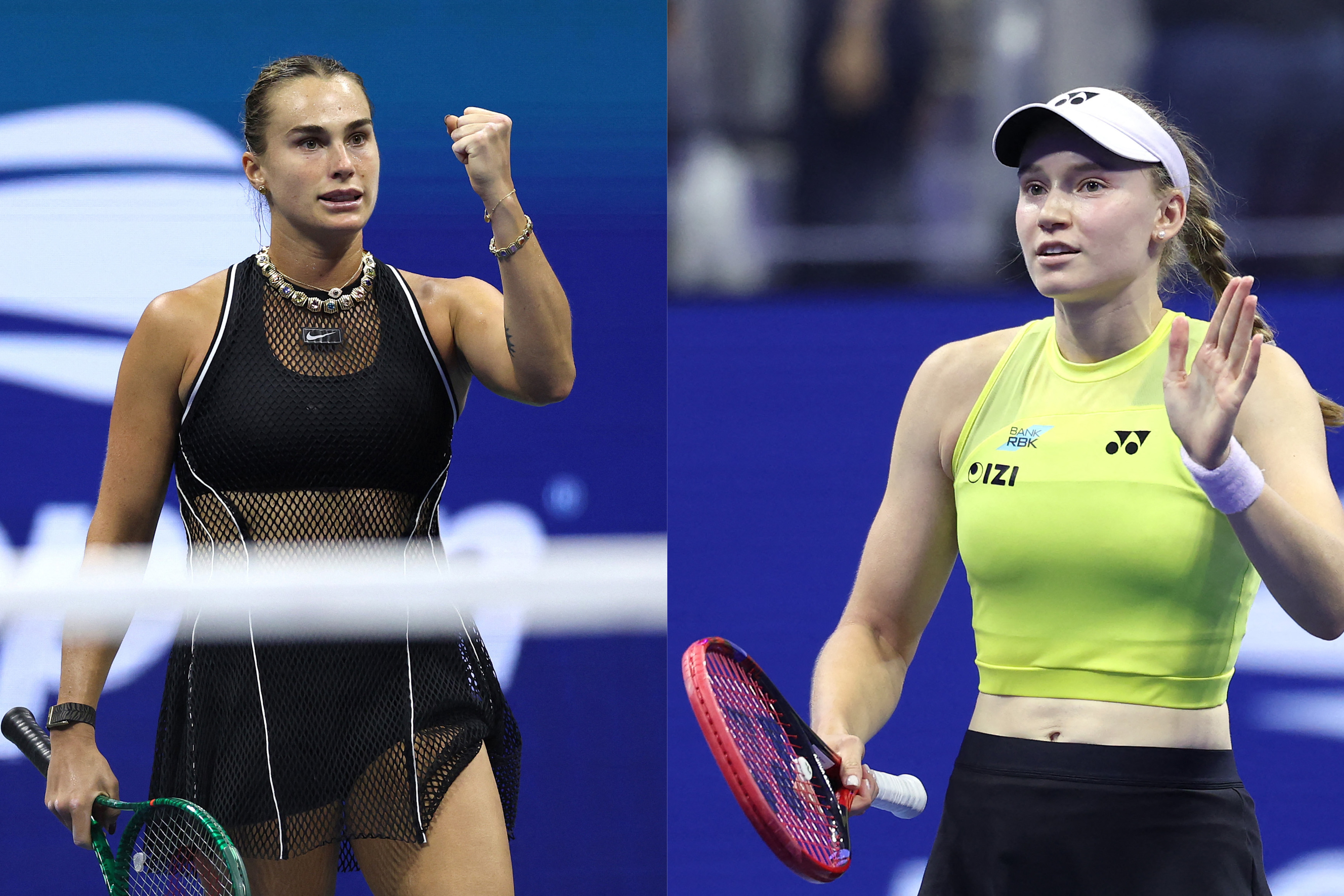 The world number one and two clash in Saturday's US Open women's singles final [Kena Bentancur, Julian Finney/Getty Images/AFP]