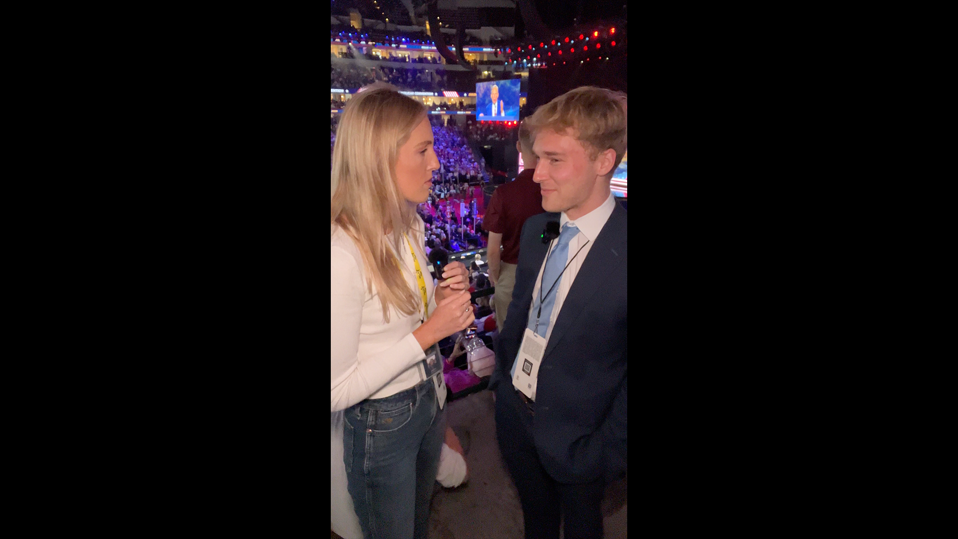 Al Jazeera’s Emma Withrow at the RNC Midterm Convention in Dallas, US.