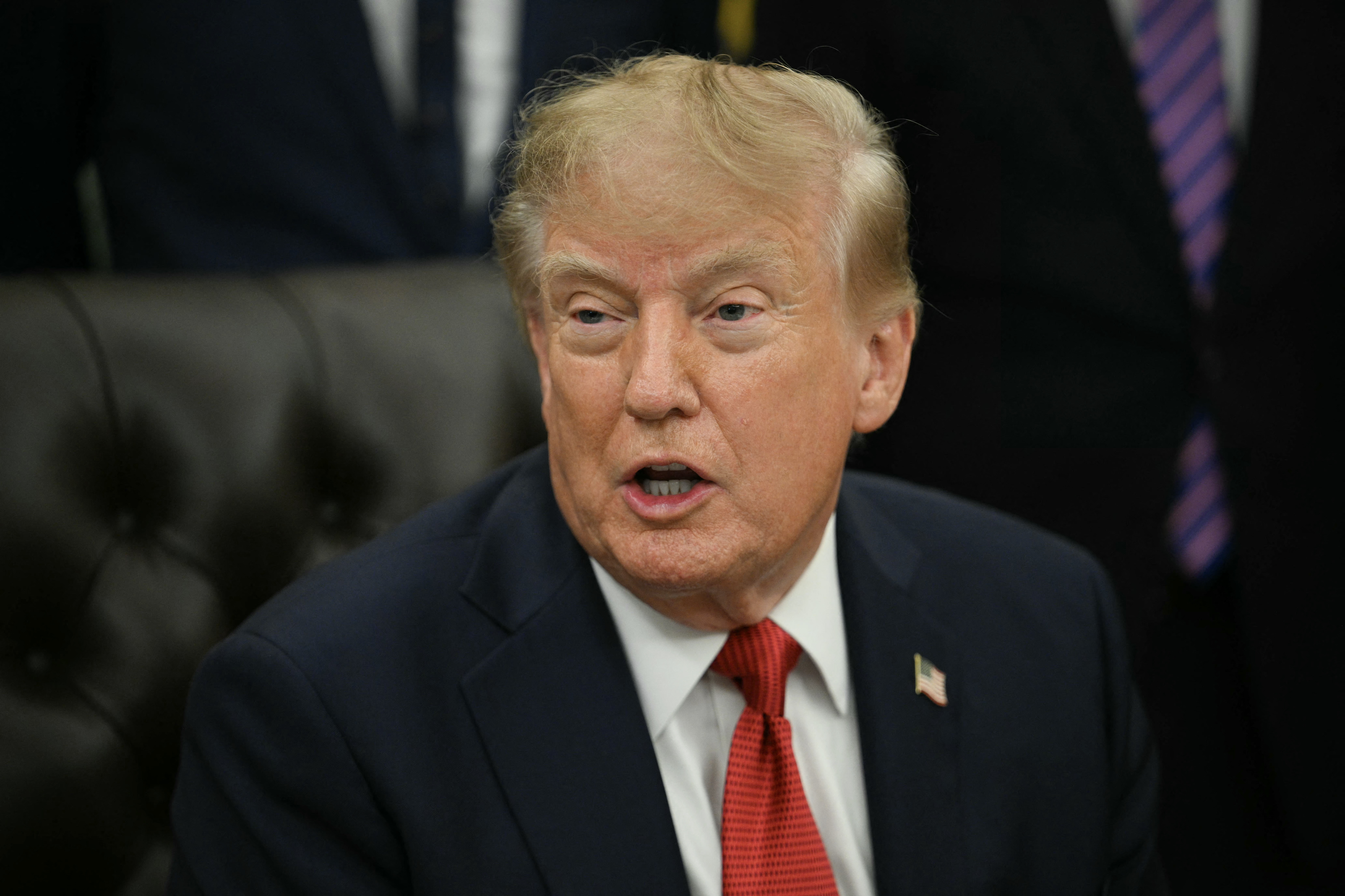 US President Donald Trump speaks about healthcare in the Oval Office of the White House in Washington, DC, on September 18, 2026. (Photo by Jim WATSON / AFP)