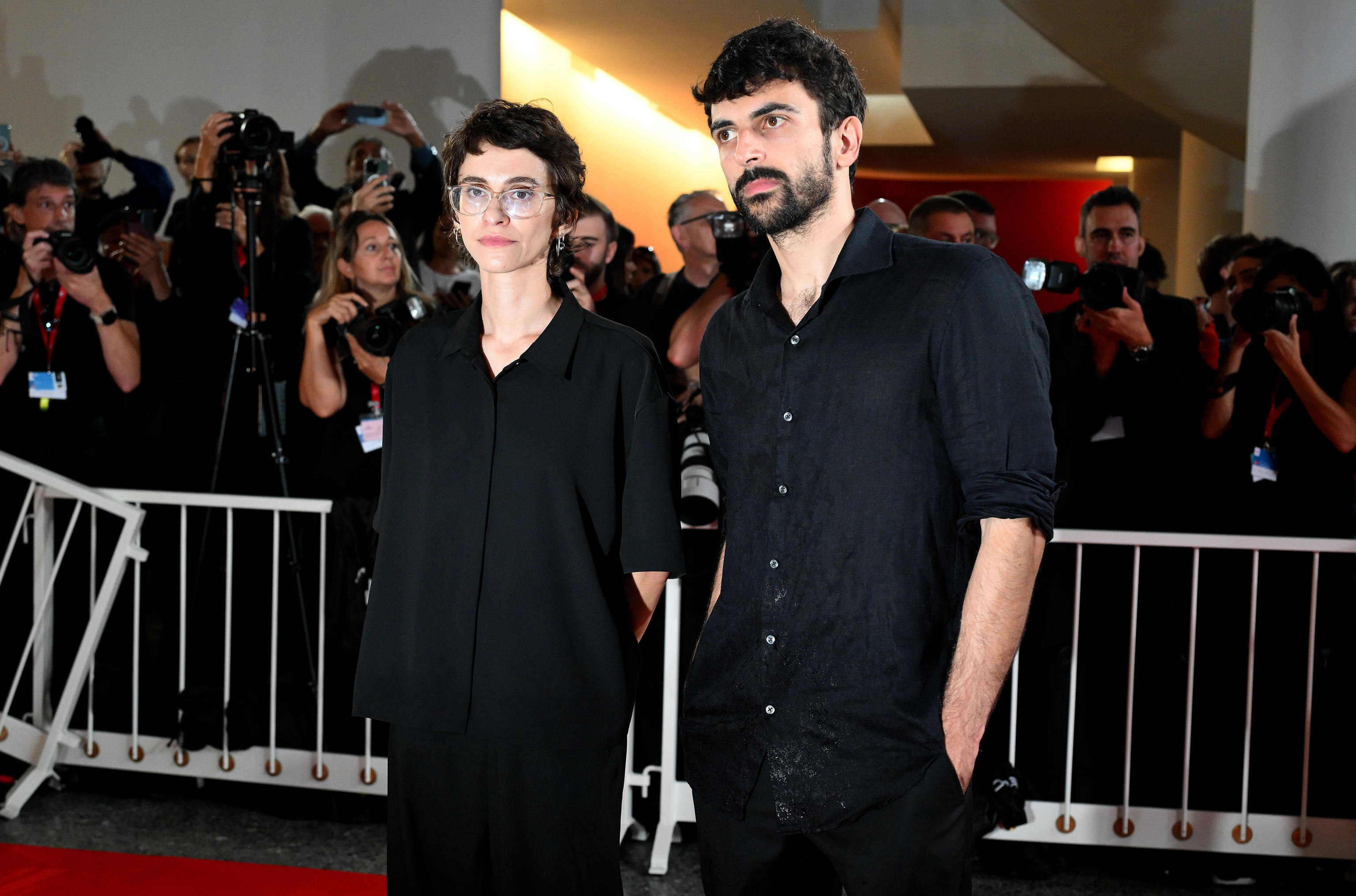 epa13228857 Israeli directors Rachel Szor (L) and Yuval Abraham arrive for the premiere of 'Naza' at the 83rd Venice Film Festival, in Venice, Italy, 10 September 2026. The movie is presented in the official competition 'Venezia 83' at the festival running from 02 to 12 September 2026. EPA/ETTORE FERRARI