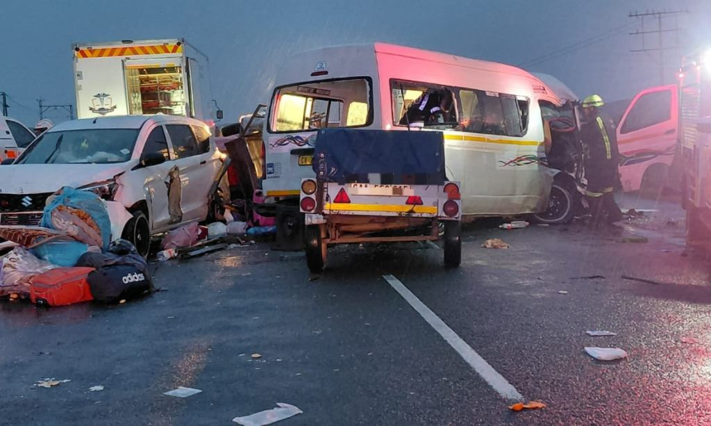 A multi-vehicle collision in South Africa's western Cape province has killed at least 21 people [facebook.com/WCLiveTraffic]