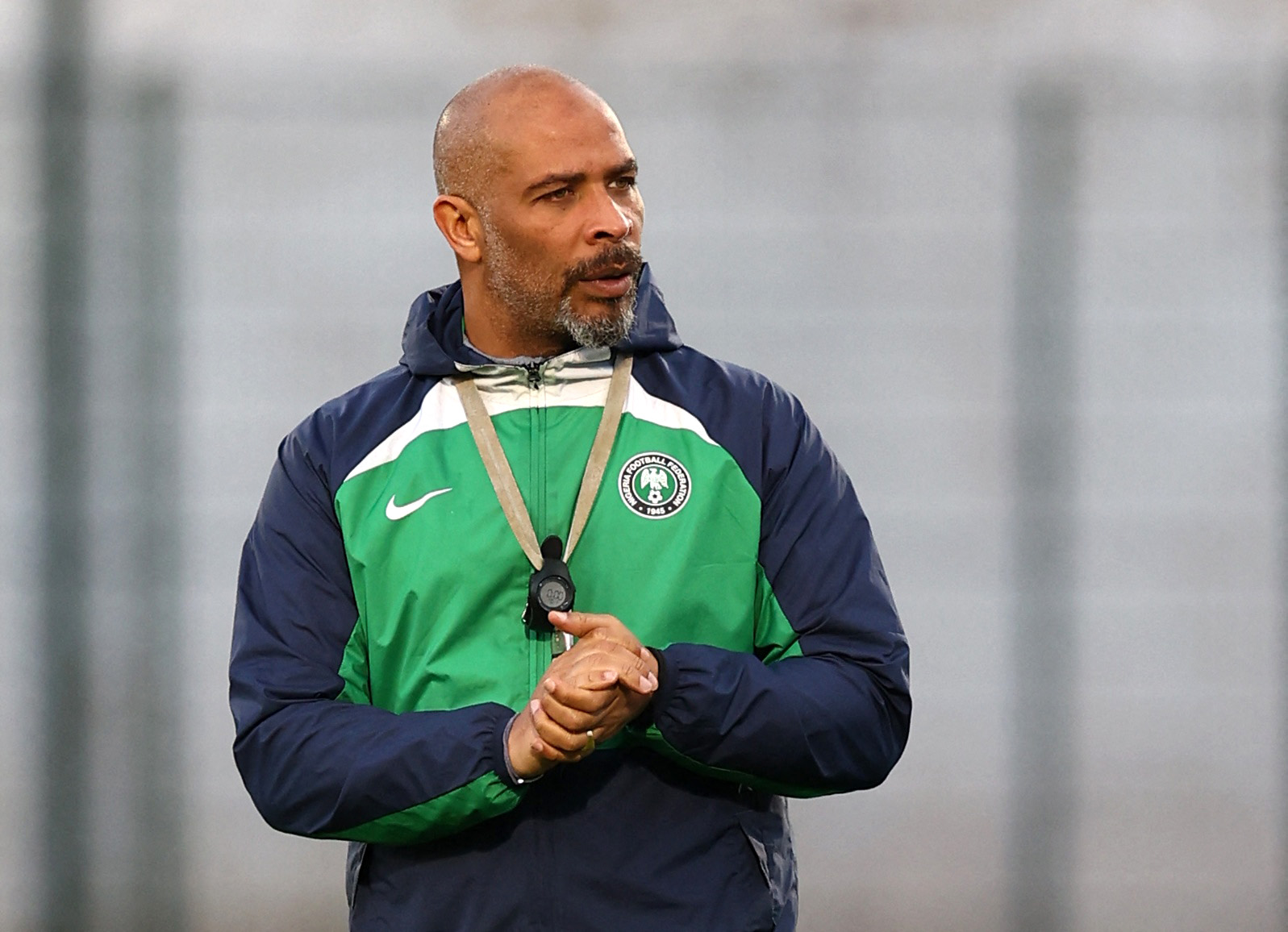 Soccer Football - CAF Africa Cup of Nations - Morocco 2025 - Nigeria Training - Training Site Raja Oasis, Casablanca, Morocco - January 16, 2026 Nigeria coach Eric Chelle during training REUTERS/Siphiwe Sibeko